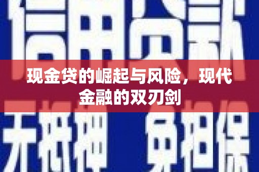 汶上现金贷的崛起与风险，现代金融的双刃剑