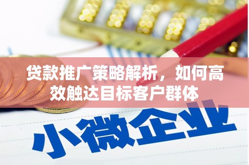 汶上贷款推广策略解析，如何高效触达目标客户群体
