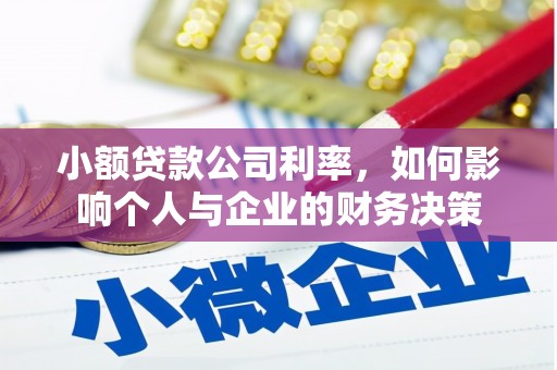 汶上小额贷款公司利率，如何影响个人与企业的财务决策