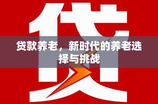 汶上贷款养老，新时代的养老选择与挑战