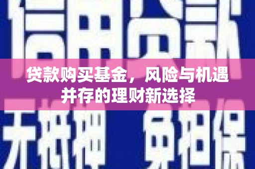 汶上贷款购买基金，风险与机遇并存的理财新选择