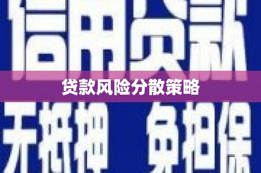 汶上贷款风险分散策略